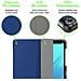 Custodia Per Tablet Compatibile Con Huawei Mediapad M5 8 (8.4"" Zoll) In Blu Scuro Jersey - Coperchio Protettiva Ultra Sottile Con Funzione Auto Wake Up E Stand - Foto miniatura 7