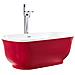 Vasca Da Bagno Freestanding Rossa Ovale 170 Cm Tesoro - Foto miniatura 3