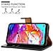 Custodia Compatibile Con Samsung Galaxy A70 In Nero Grafite - Coperchio Protettiva Con Chiusura Magnetica, Funzione Stand E Tasca Per Le Carte - Foto miniatura 5