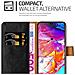 Custodia Compatibile Con Samsung Galaxy A70 In Nero Grafite - Coperchio Protettiva Con Chiusura Magnetica, Funzione Stand E Tasca Per Le Carte - Foto miniatura 6