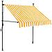 Tenda da Sole Retrattile Manuale LED 100 cm Bianca e Arancione - Foto miniatura 2