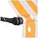 Tenda da Sole Retrattile Manuale LED 100 cm Bianca e Arancione - Foto miniatura 4