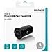 Caricabatteria Da Auto Deltaco 12/24 V Usb Con Doppia Porta Usb-a, 24 W Nero - Foto miniatura 2