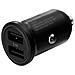 Caricabatteria Da Auto Deltaco 12/24 V Usb Con Doppia Porta Usb-a, 24 W Nero - Foto miniatura 1