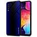 Custodia Compatibile Con Samsung Galaxy A50 / A50s / A30s - Ottica A Strisce In Cobalto Viola - Coperchio Protettivo In Vetro Temperato E Silicone Tpu - Foto miniatura 1