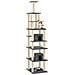 Albero Per Gatti Con Tiragraffi In Sisal Grigio Scuro 216 Cm - Foto miniatura 2