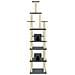 Albero Per Gatti Con Tiragraffi In Sisal Grigio Scuro 216 Cm - Foto miniatura 3