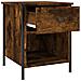 Comodino Rovere Fumo 40x42x50 Cm Legno Multistrato - Foto miniatura 4