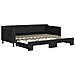 Divano Letto Con Letto Estraibile Nero 90x200 Cm In Tessuto - Foto miniatura 2