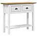 Tavolo Consolle Bodo 90x34,5x73 Cm Legno Massello Pino Marrone - Foto miniatura 2