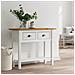 Tavolo Consolle Bodo 90x34,5x73 Cm Legno Massello Pino Marrone - Foto miniatura 1
