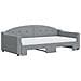 Divano Letto Estraibile Materassi Grigio Chiaro 100x200 Tessuto - Foto miniatura 6