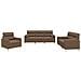 Set Di Divani 3 Pz Con Cuscini Marrone In Tessuto - Foto miniatura 2