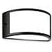 Applique Da Parete Contemporanea Rex Alluminio Nero E27 60w Ip44 - Foto miniatura 1