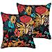 Set Di 2 Cuscini Protea Velluto 45 X 45 Cm Multicolore Trama Floreale - Foto miniatura 5