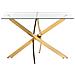 Tavolo Da Pranzo Maramo Oro 120 Cm 70 Cm Vetro Temperato - Foto miniatura 3
