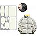 Multi Forme, Toppe Autoadesive Per Riparazione Vestiti, Piumini, Pantaloni, 10 Fogli White - Foto miniatura 3