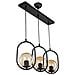 Lampada Da Soffitto Narissa Asz1332 In Metallo Nero Con Tre Portalampada - Foto miniatura 1