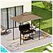 Copertura per Gazebo da Giardino per Barbecue 1.52x2.44 m a 2 Livelli in Poliestere 160gsm Cachi - Foto miniatura 2