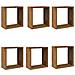 Mensole Parete A Cubo 6 Pz Legno Vecchio 30x15x30 Cm Truciolato - Foto miniatura 2
