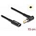 Cavo adattatore per portatile Cavo di ricarica USB Type-C femmina per 5,5 x 2,5 mm maschio 90° angolato 15 cm - Foto miniatura 3
