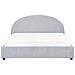 Letto Contenitore Ciniglia Vaucluse 180 X 200 Cm Azzurro - Foto miniatura 3