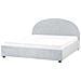 Letto Contenitore Ciniglia Vaucluse 180 X 200 Cm Azzurro - Foto miniatura 4
