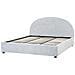 Letto Contenitore Ciniglia Vaucluse 180 X 200 Cm Azzurro - Foto miniatura 6