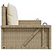 Panchina A Dondolo Con Cuscini Beige 119x56x48 Cm In Polyrattan - Foto miniatura 4