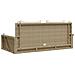 Panchina A Dondolo Con Cuscini Beige 119x56x48 Cm In Polyrattan - Foto miniatura 5