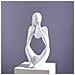 Figurina Del Pensatore Astratto - Decorazione Per La Casa In Resina White - Foto miniatura 2