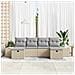 Set di Divani da Giardino 6 Pezzi con Cuscini Beige Polyrattan - Foto miniatura 3