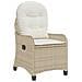 Poltrona reclinabile  con cuscino Beige in polyrattan - Foto miniatura 1