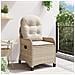 Poltrona reclinabile  con cuscino Beige in polyrattan - Foto miniatura 3