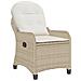 Poltrona reclinabile  con cuscino Beige in polyrattan - Foto miniatura 4