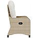 Poltrona reclinabile  con cuscino Beige in polyrattan - Foto miniatura 6