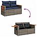 Set Divano da Giardino 6pz con Cuscini Grigio Polyrattan Acacia - Foto miniatura 9