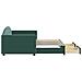 Divano Letto Estraibile Cassetti Verde Scuro 90x200cm Velluto - Foto miniatura 4