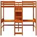 Giroletto Soppalco Scrivanie Ripiani Marrone Cera 90x200cm Pino - Foto miniatura 5