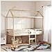 Letto a Soppalco con Tetto 75x190 cm in Legno Massello di Pino - Foto miniatura 2