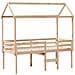 Letto a Soppalco con Tetto 75x190 cm in Legno Massello di Pino - Foto miniatura 3