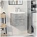 Set Mobili da Bagno 2 pz Grigio Cemento in Legno Multistrato - Foto miniatura 3