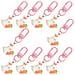 Set Di 10 Portachiavi Con Ciondolo Coniglietto E Carota - Accessorio Kawaii - Foto miniatura 1