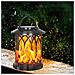 Luce Solare A Fiamma Da Esterno Con Clip - Lanterna Da Giardino A Led Tremolante - Foto miniatura 4