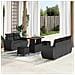Set Divano da Giardino con cuscino 8 pcs Nero 90 x 55 x 71 cm - Foto miniatura 2
