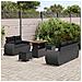 Set Divano da Giardino con cuscino 8 pcs Nero 90 x 55 x 71 cm - Foto miniatura 3