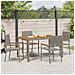 Sedie impilabili da giardino 4 pcs Grigio e Marrone - Foto miniatura 3