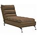 Chaise Longue Massaggi con Cuscini Marrone in Tessuto - Foto miniatura 1