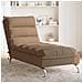 Chaise Longue Massaggi con Cuscini Marrone in Tessuto - Foto miniatura 2
