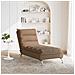 Chaise Longue Massaggi con Cuscini Marrone in Tessuto - Foto miniatura 3